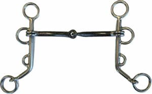 3/8" Sweet Iron Smooth Snaffle Low action Gag Argentine Bit