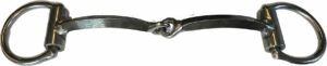 1/4" Diamond Snaffle Bradoon D-Ring Bit