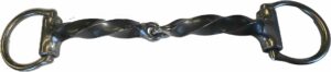 3/8" Twisted Square Bar Snaffle Bradoon D-Ring
