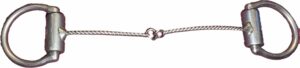 1/8" Twisted Wire Snaffle Bradoon D-Ring