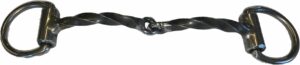 1/4" Twisted Square Bar Snaffle Bradoon D-Ring