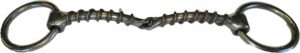 1/4" Bar with Copper Wire Spiral Wrap Snaffle Bradoon Loose Ring Bit