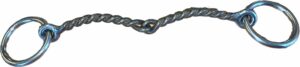 1/4" Twisted Wire Snaffle Bradoon Loose Ring Bit