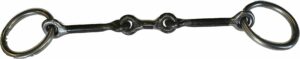 1/4" Smooth Bars with Dog Bone Center Bradoon Loose Ring Bit