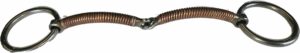 1/4" Copper Wire Wrapped Snaffle Bradoon Loose Ring Bit