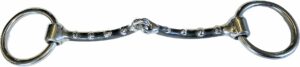 1/4" Washboard Snaffle Bradoon Loose Ring