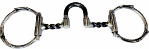 7/16" Twisted Wire with 2-1/4" Moveable Port D-Ring Bit with Concealed Loops