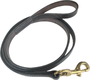 Leather Dog Leash in 32", 48" and 60" lengths - Black or Brown