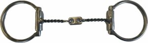 1/4" Twisted Wire Snaffle with Center Plate D-Ring Bit