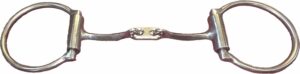 1/4" Fishback Snaffle with Center Plate D-Ring Bit