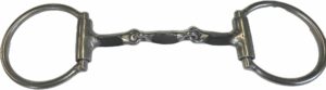 3/8" Diamond Snaffle w/Diamond Center D-Ring Bit