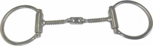 3/8" Wood Screw Snaffle with Center Plate D-Ring Bit
