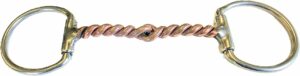 1/2" Copper Twisted Wire Snaffle D-Ring Bit