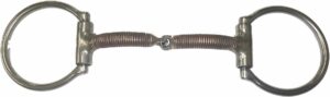 1/2" Copper Wrapped Snaffle D-Ring Bit