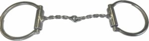 1/4" Twisted Keystock Snaffle D-Ring Bit