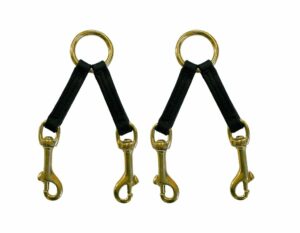 Black English Bit Converter with Snaps.  Made with 2" Rings Sold in pairs