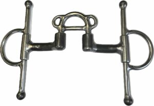 7/16" Smooth Bars -  2-1/4" Moveable Port with Dog Ears Full Cheek Bit