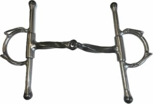3/8" Slow Twisted Square Bar Snaffle with Concealed Loops Full Cheek Bit