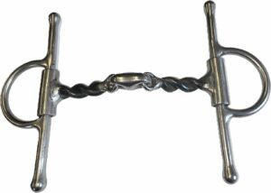 1/2" Slow Twisted Wire Snaffle with Nugget Center Full Cheek Bit