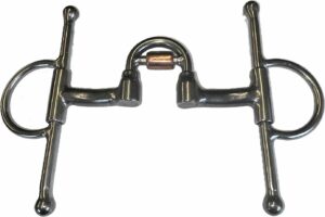 7/16" Bars - 2" Moveable Port with Copper Roller Full Cheek Bit