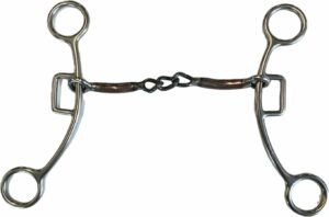 3/8" Copper Bars with Chain Center Mouthpiece  Sliding  Gag Bit