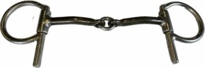 3/8" Smooth Bars with Life Saver Ring Center Half Cheek Bit