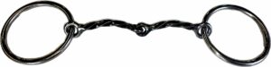 1/4" Twisted Bar Snaffle O-Ring Bit