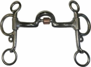 7/16" Bars - 1-1/2" Port w/Copper Roller Pelham Bit