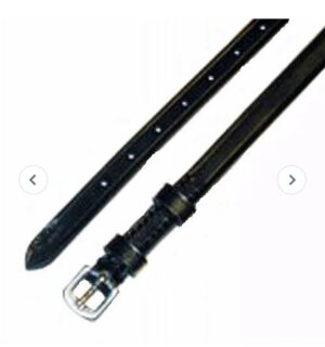 Black Leather English Spur Straps