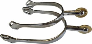 English Spurs with Brass Disc Rowels 1-1/2" Neck