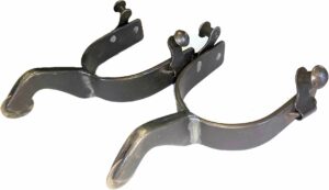 Sweet Iron Western Work Spurs with 2-1/2" Neck with Quarters as Rowels