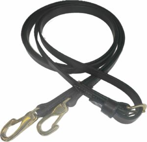 Leather English Rein with Buckles or Snaps - Martingale Stop Option