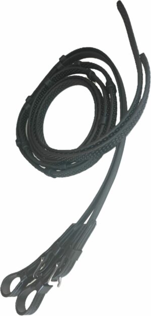7' Split Super Grip Reins with Knob - Choice of Buckles or Snaps & Martingale Stops