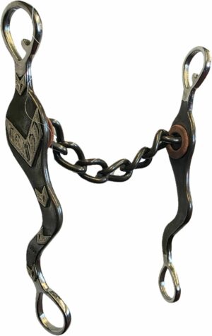 Chain Mouthpiece Western Bit with silver on sides