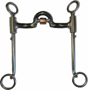 7/16" Bars -1-1/2" Port with Copper Roller Weymouth Bit