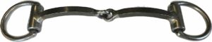 1/4" Square Snaffle Bradoon D-Ring