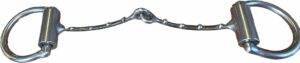 1/8" Washboard Snaffle Bradoon D-Ring Bit