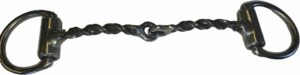 1/4" Twisted Keystock Snaffle Bradoon D-Ring