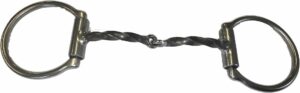 1/4" Twisted Square Bar Snaffle D-Ring Bit