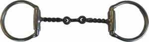 5/16" Twisted Wire Snaffle with Dog Bone Center D-Ring Bit