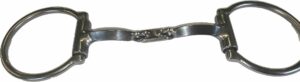 3/8" Diamond Snaffle with Center Plate D-Ring Bit