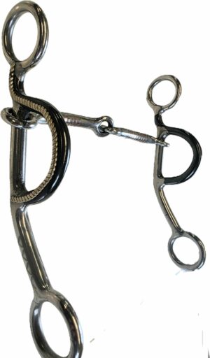 1/4" Smooth Bars with Copper Inlay Lifter Snaffle Bit