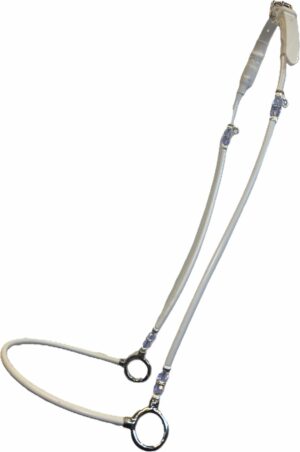 Custom Cable Show Halter with Beaded Concho and beading above Rings