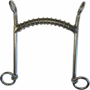 5/8" Brass Spiral Wire Wrapped Weymouth Bit