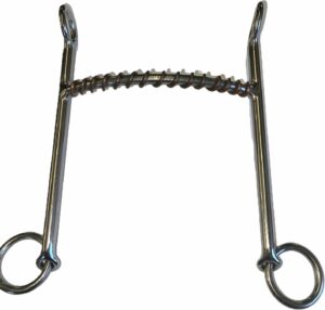 1/4" Mullen with Copper Wire Spiral Wrapped Weymouth Bit