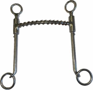 1/4" Mullen with Copper Wire Spiral Wrapped Weymouth Bit